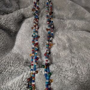 Vintage Frosted Glass Necklace